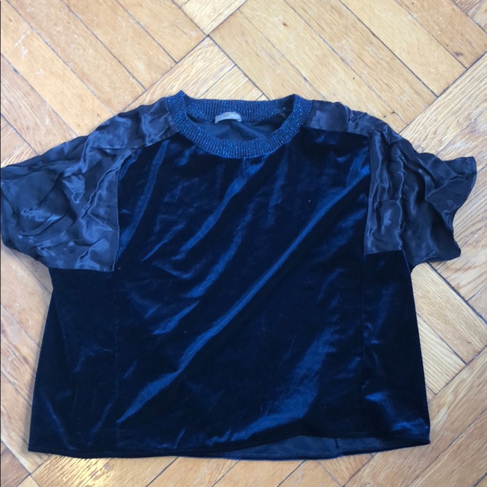 Zara velvet top